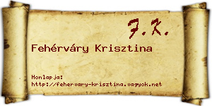 Fehérváry Krisztina névjegykártya